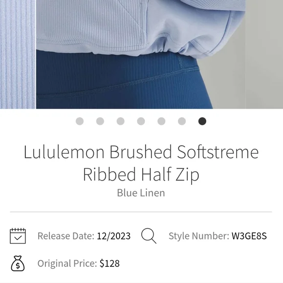 LULULEMON BRUSHED RIBBED SOFTSTREME HALF ZIP - Picture 4 of 14